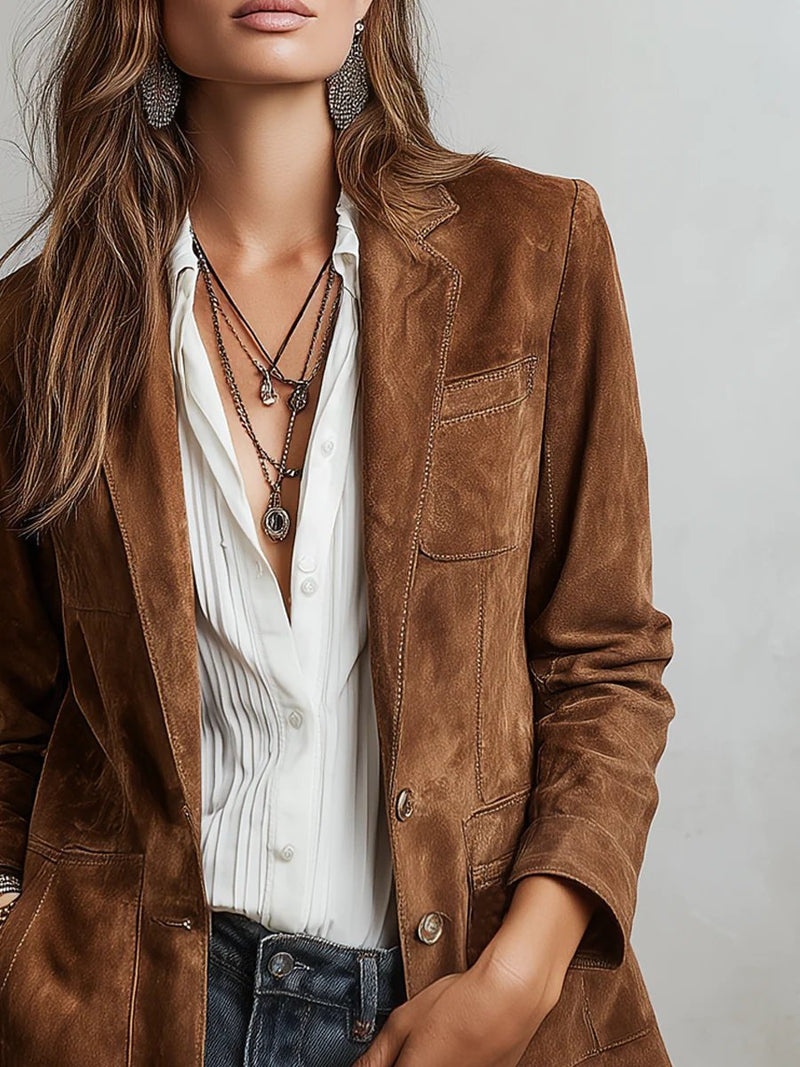 Women's Suede Blazer | Aspyn