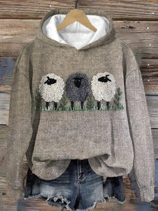Women's Hoodie | Sheep Print