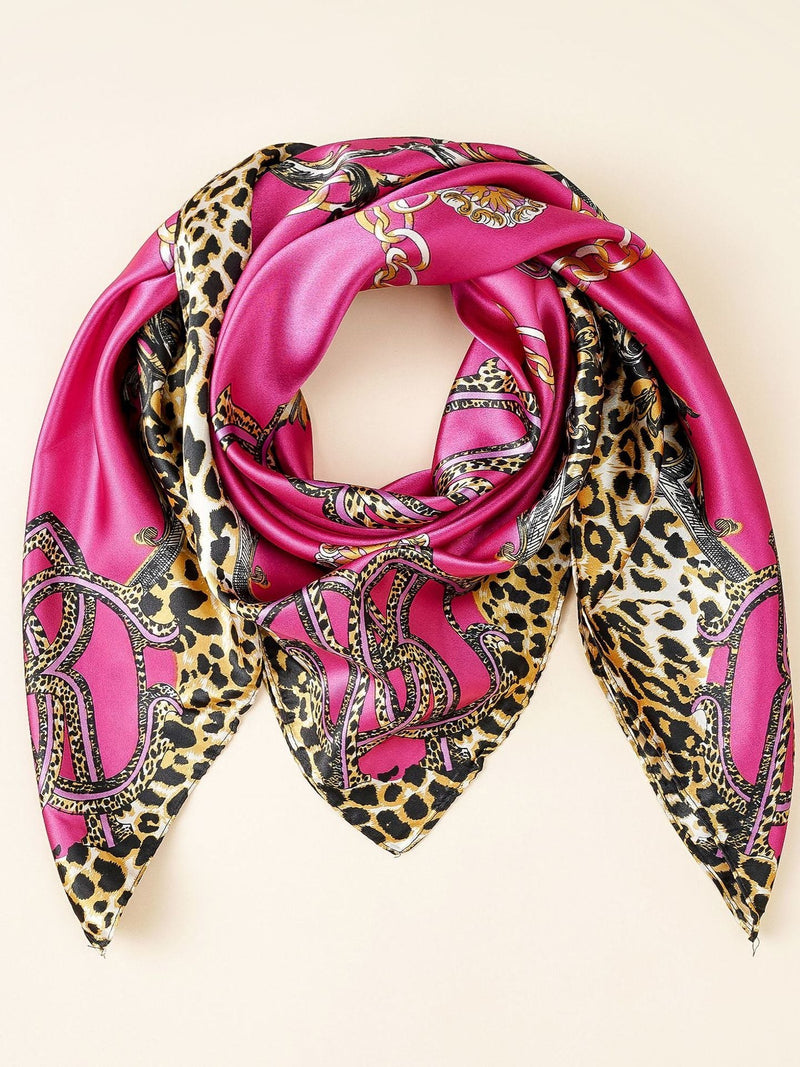 Silk Animal Print Scarf for Women | Drune