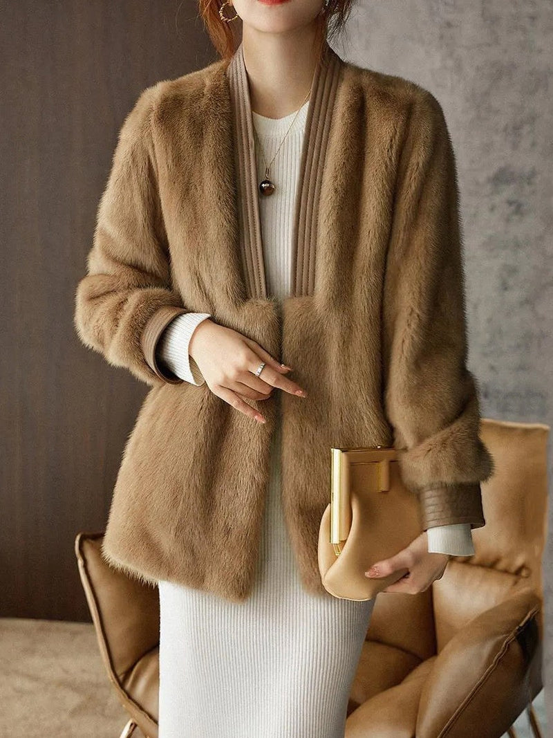 Women's Plus Size Mink Coat