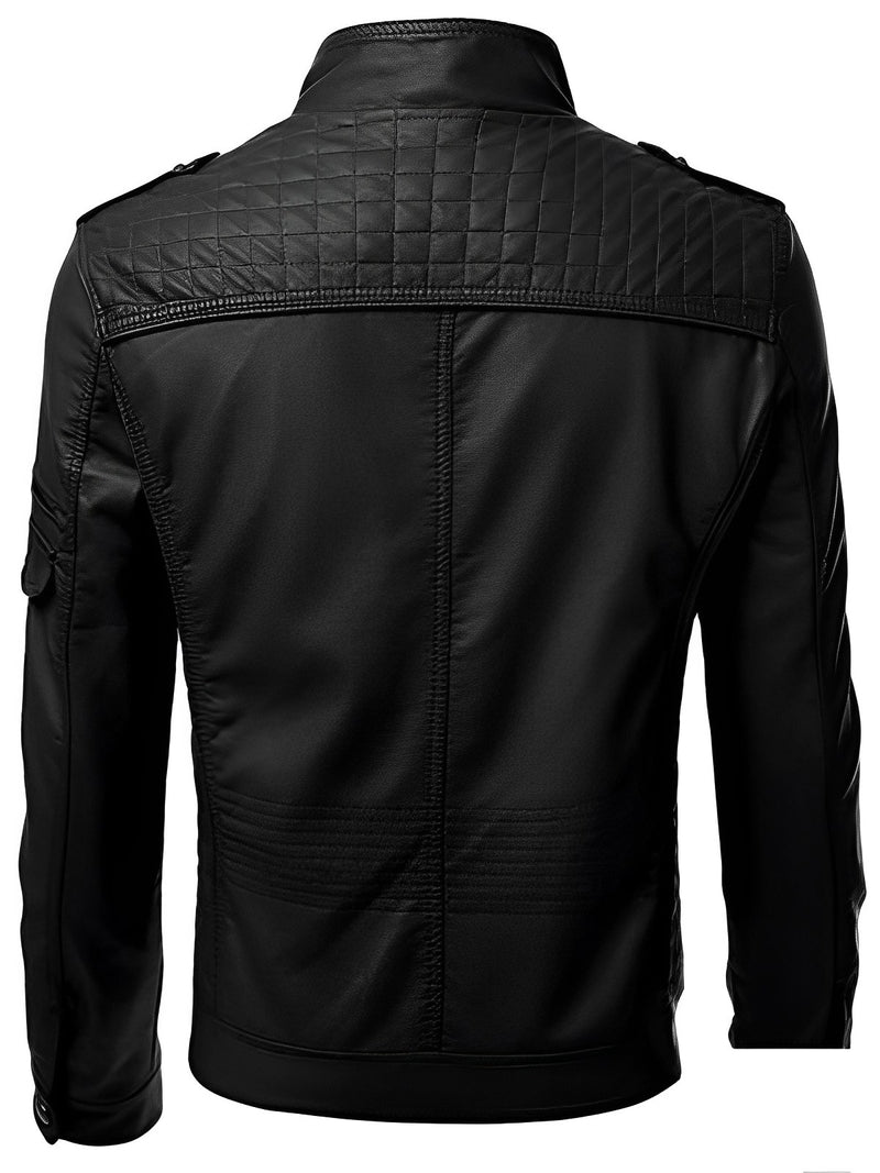 Water-Resistant Leather Jacket for Men | Drune