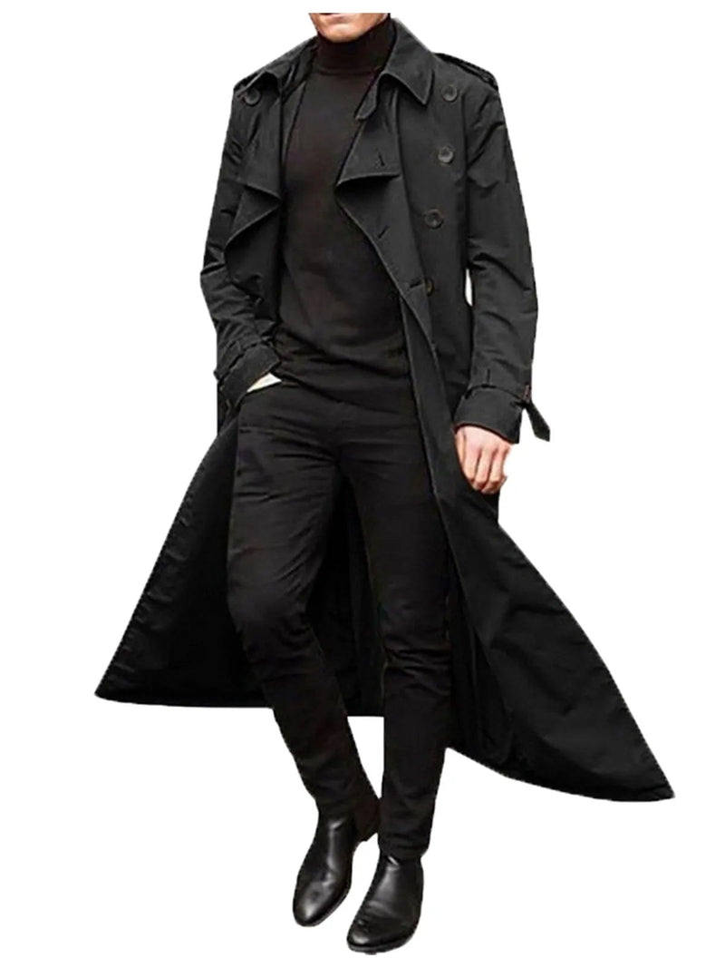 Notch Lapel Trench Coat for Men | Drune