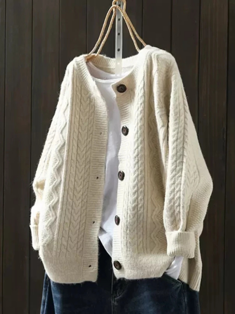 Women's Cable Knit Cardigan | Lorenza