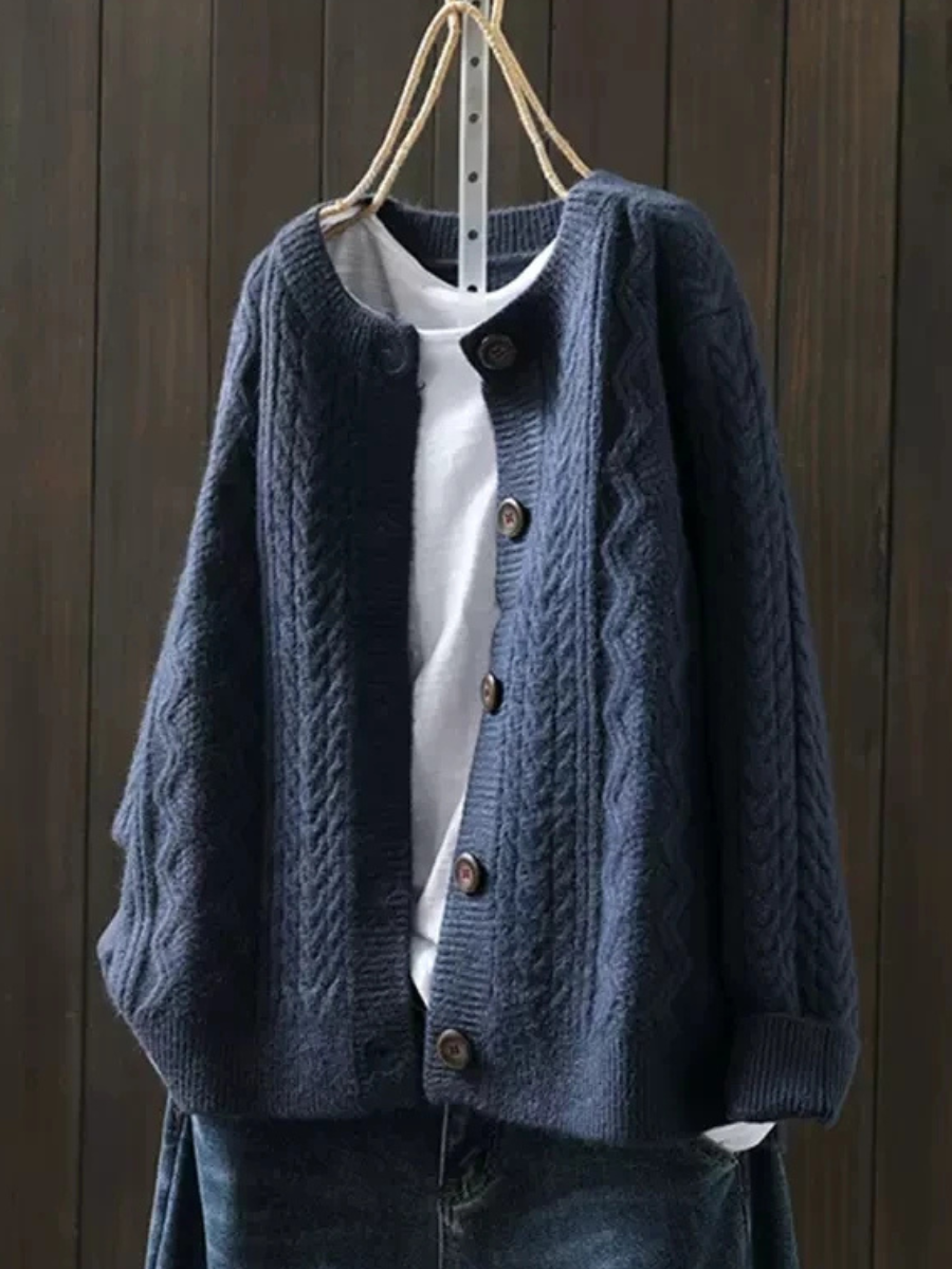 Women's Cable Knit Cardigan | Lorenza