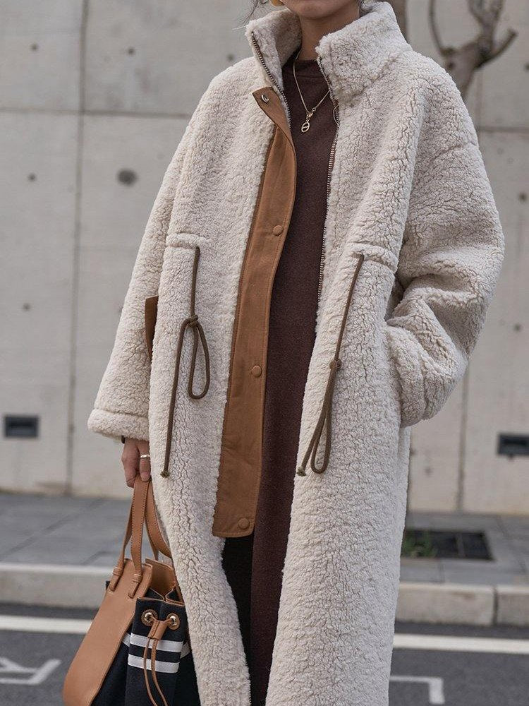 Women's Plus Size High-Neck Coat