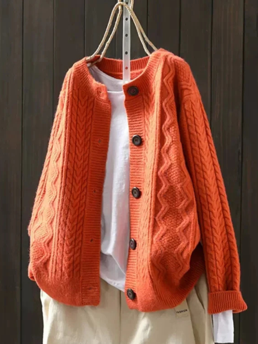 Women's Cable Knit Cardigan | Lorenza