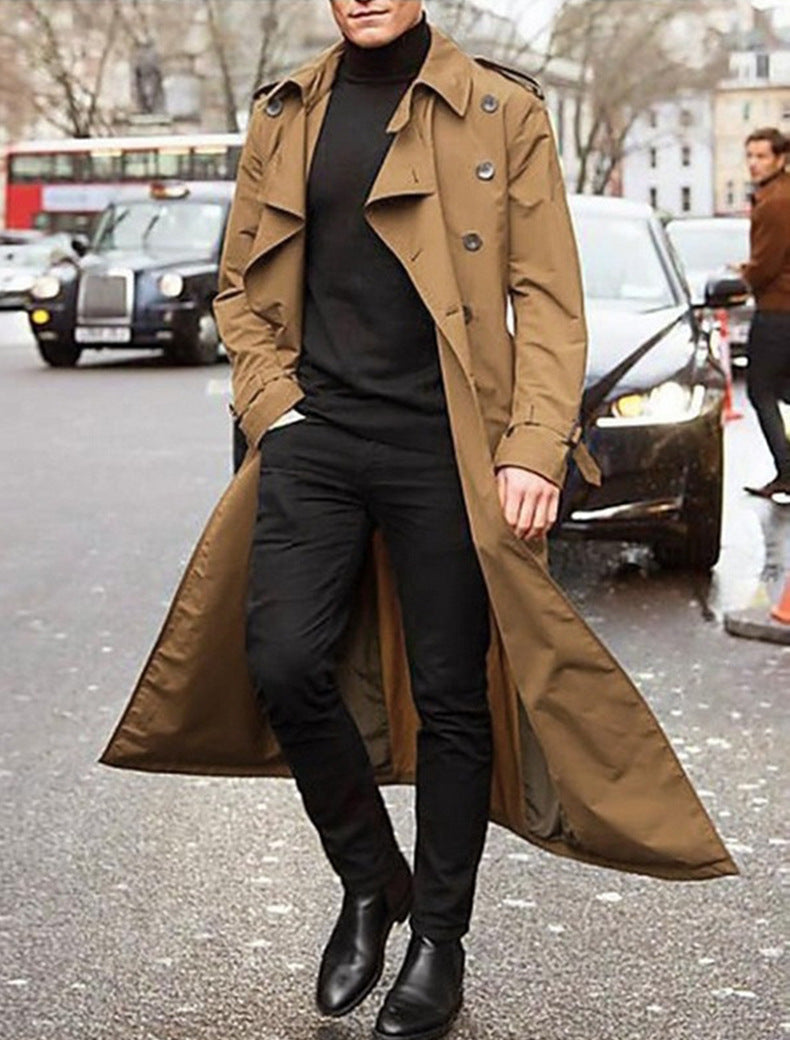 Notch Lapel Trench Coat for Men | Drune