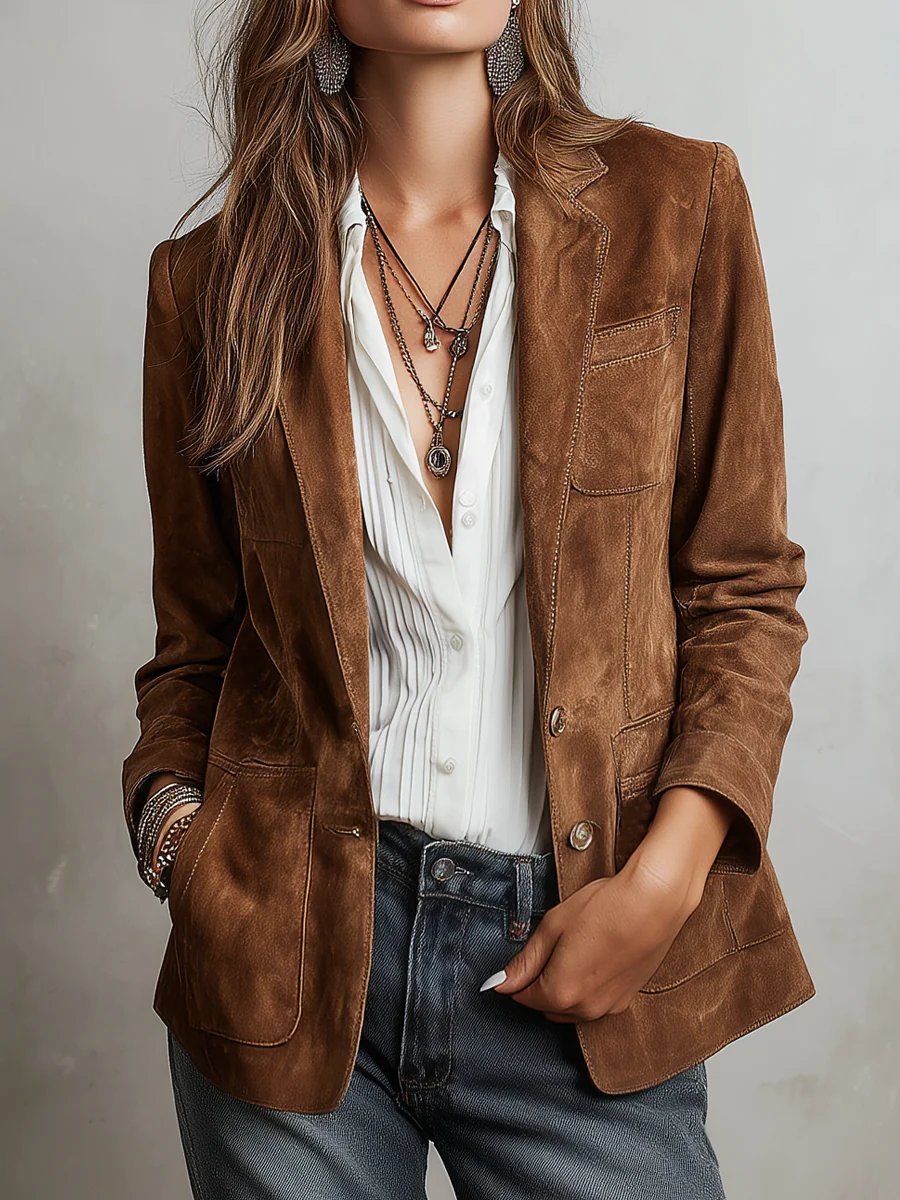 Women's Suede Blazer | Aspyn