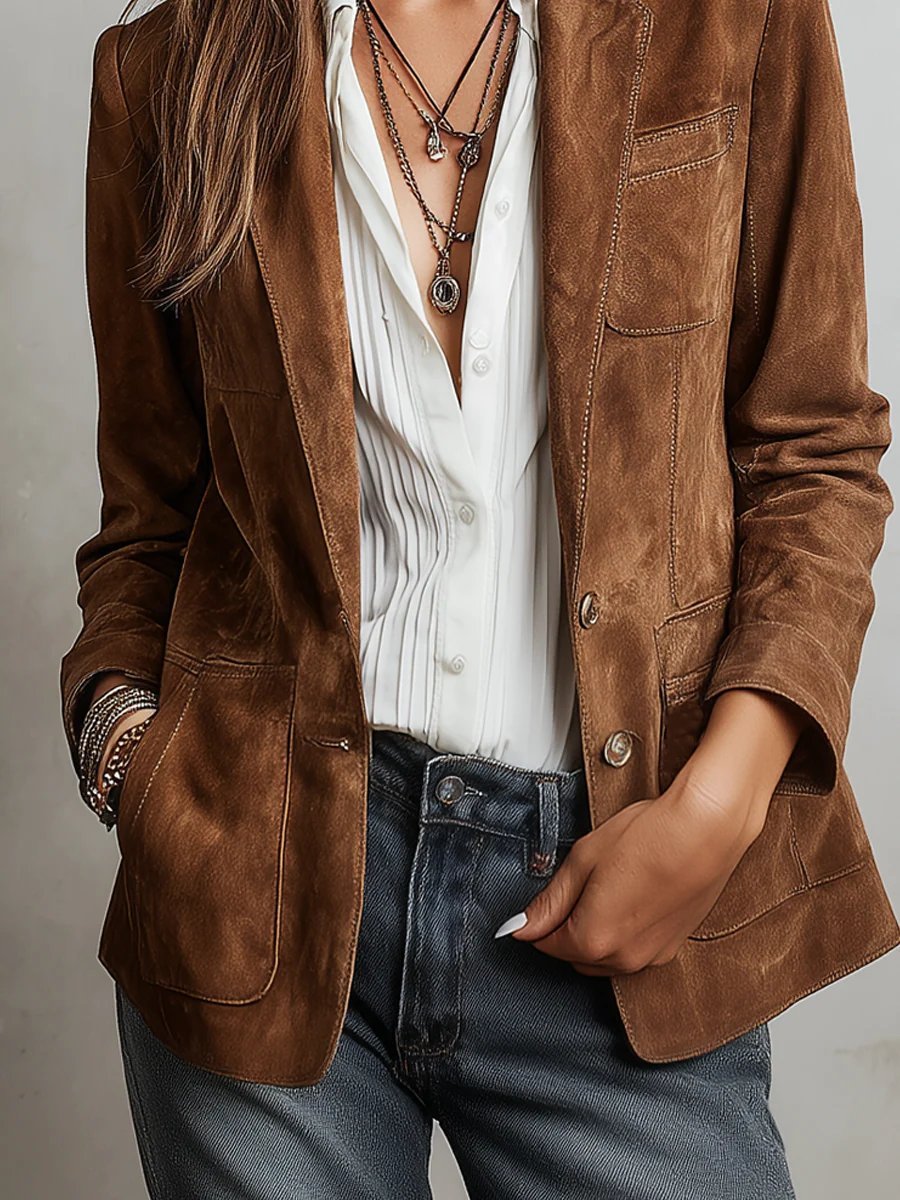 Women's Suede Blazer | Aspyn
