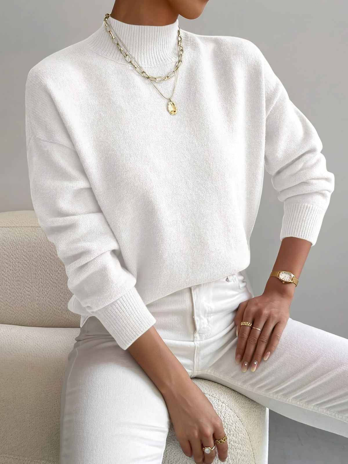 Women's Mock Neck Sweater