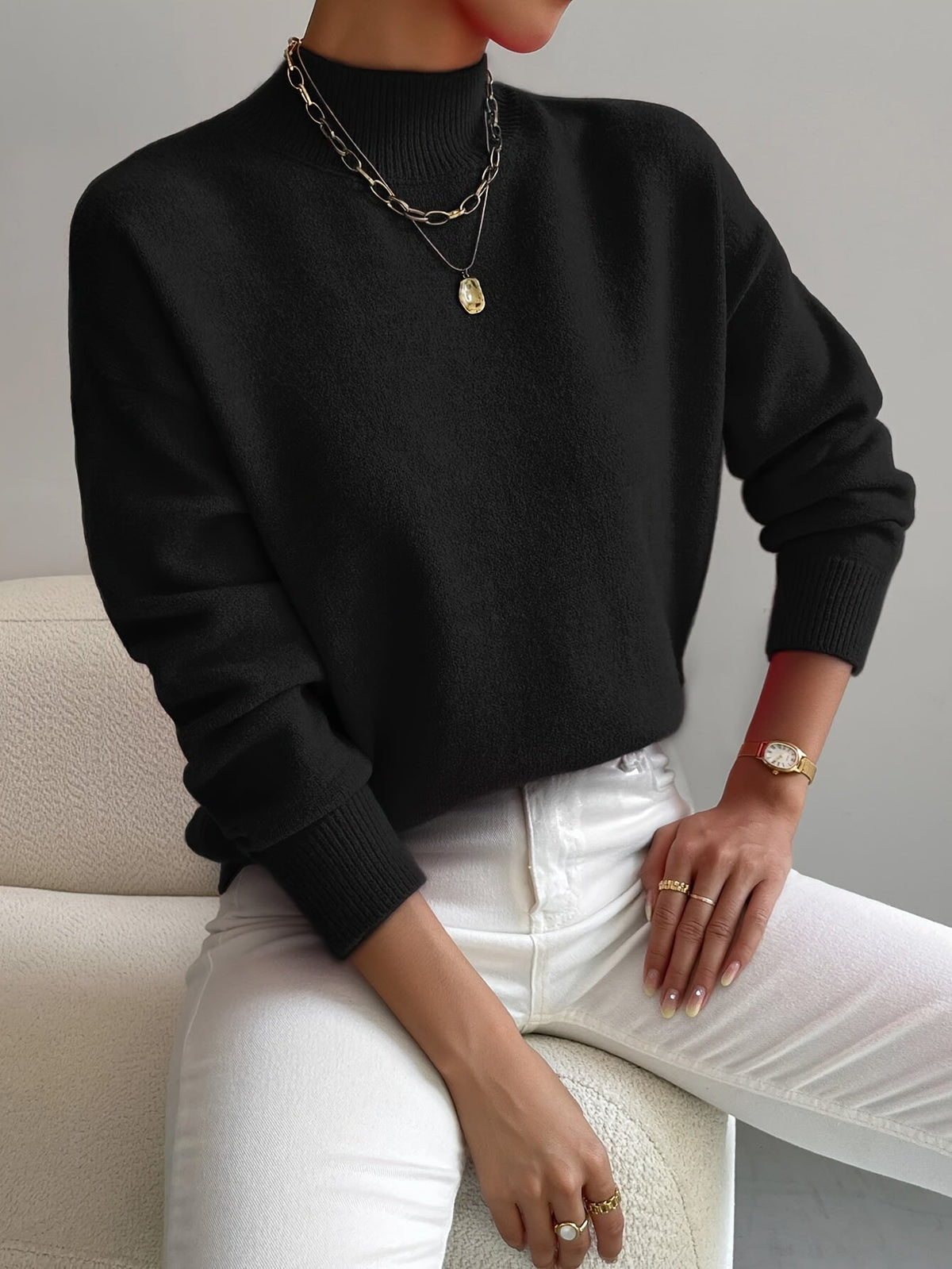 Women's Mock Neck Sweater
