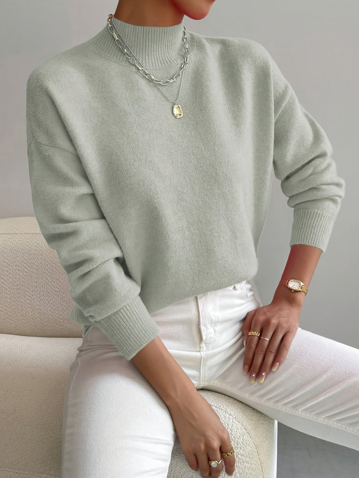 Women's Mock Neck Sweater