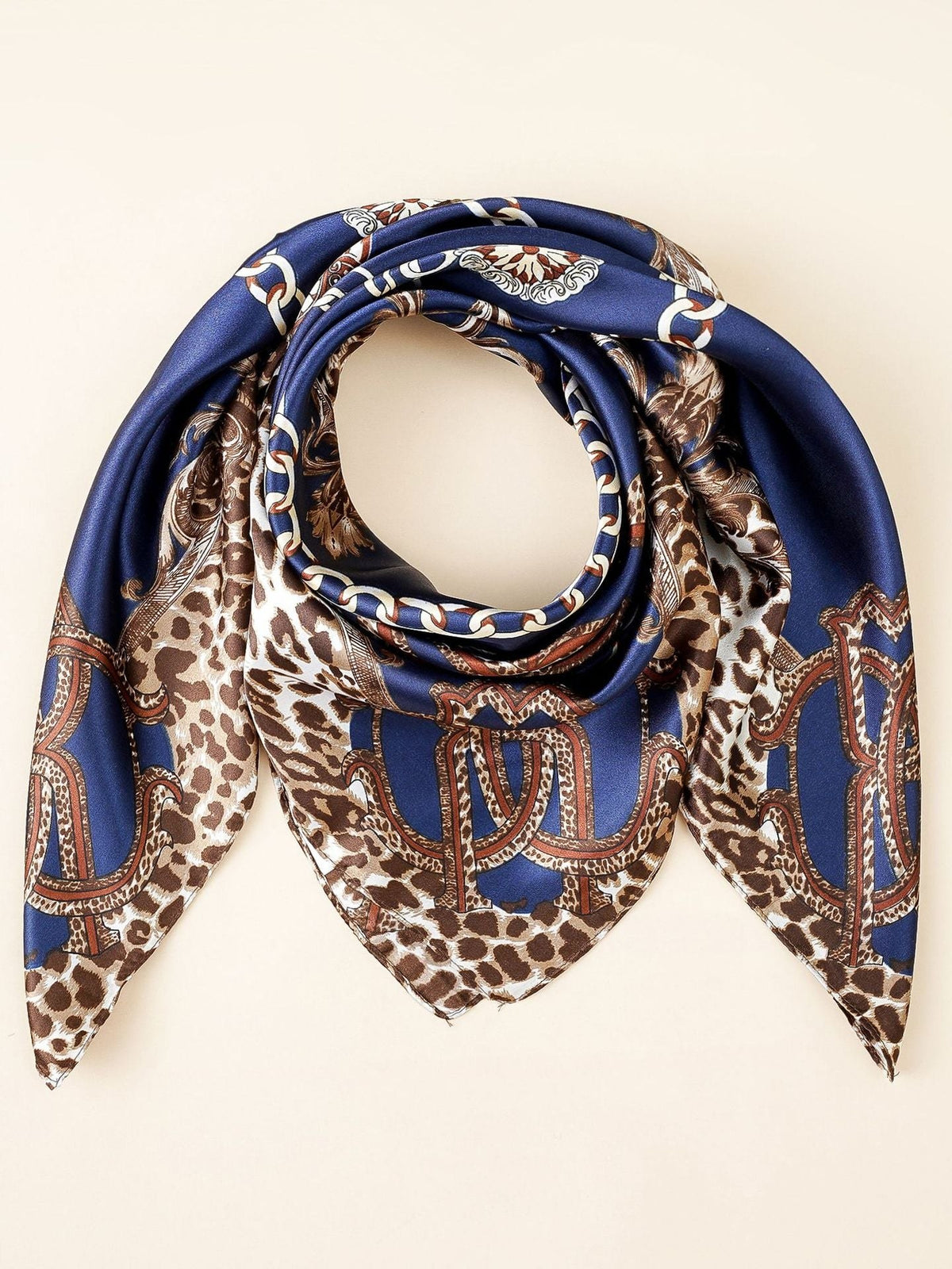 Silk Animal Print Scarf for Women | Drune