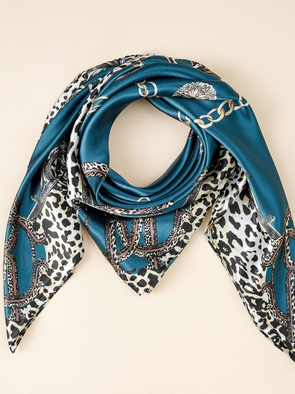 Silk Animal Print Scarf for Women | Drune