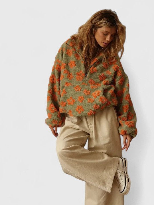 Women's Half Zip Sweater | Delysanne