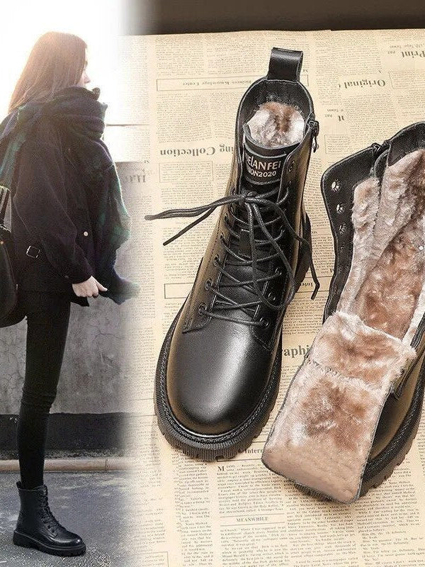 Women's Fur-Lined Ankle Boots | Dervon