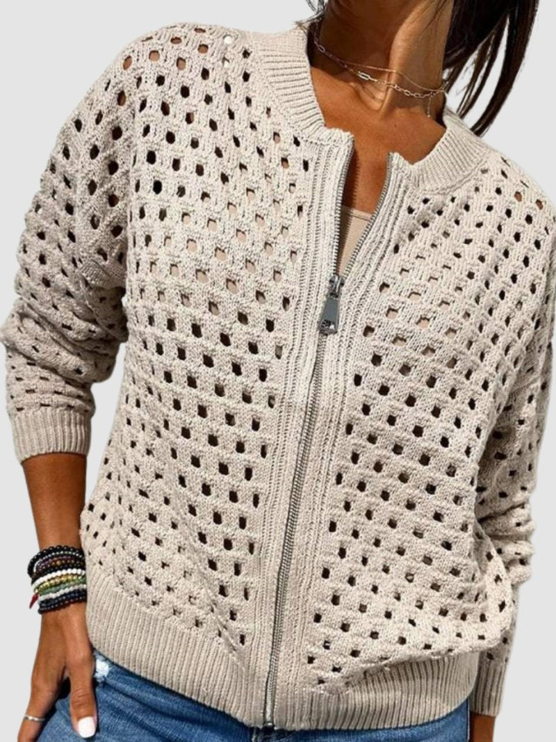 Women's Zip-Up Cardigan | Desiree