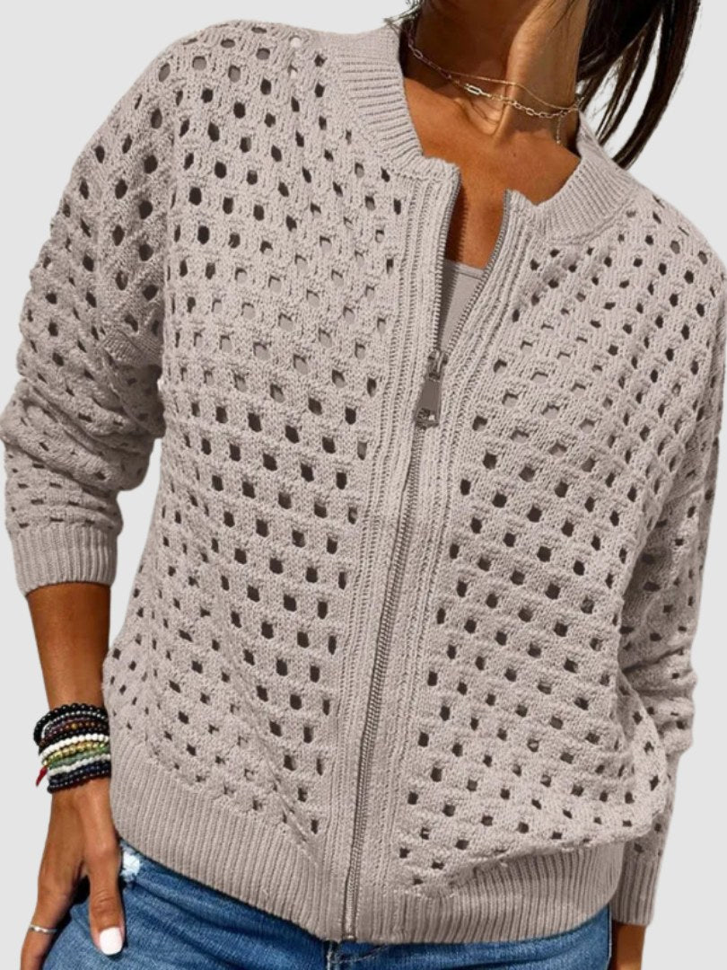 Women's Zip-Up Cardigan | Desiree