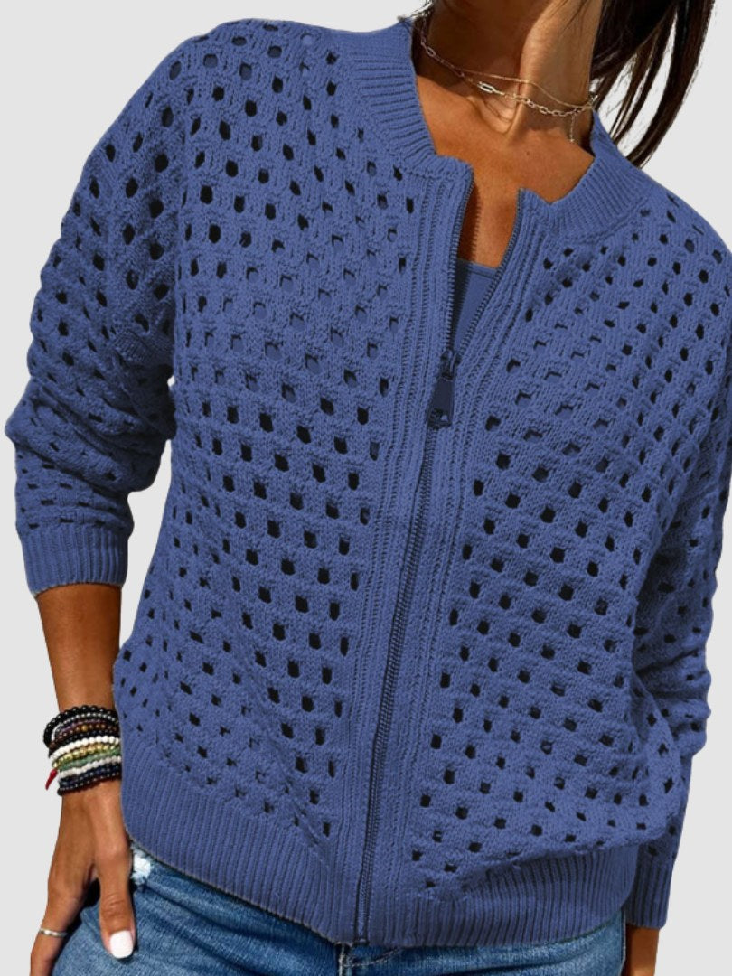Women's Zip-Up Cardigan | Desiree