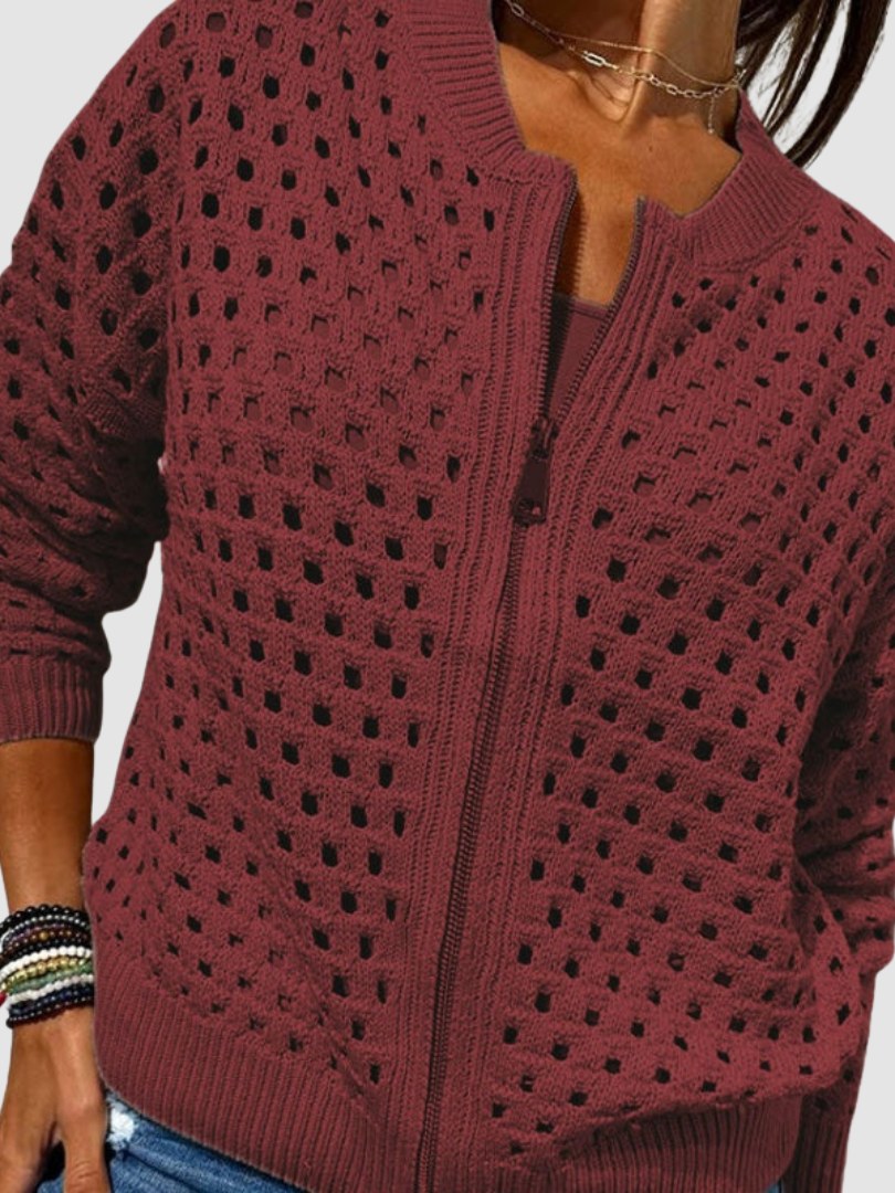 Women's Zip-Up Cardigan | Desiree