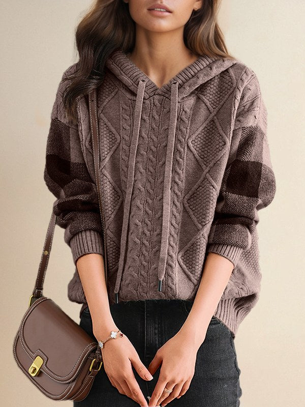 Women's Cable Knit Hoodie | Emily