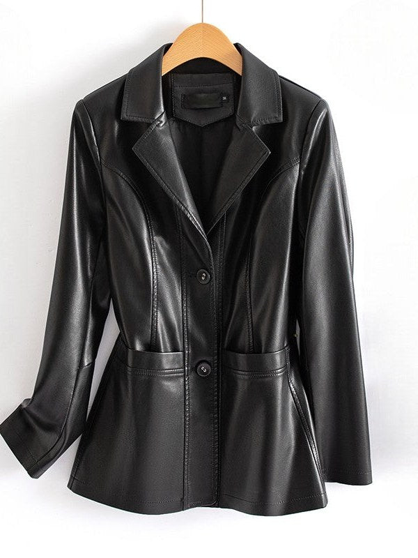 Women's Fitted Leather Jacket