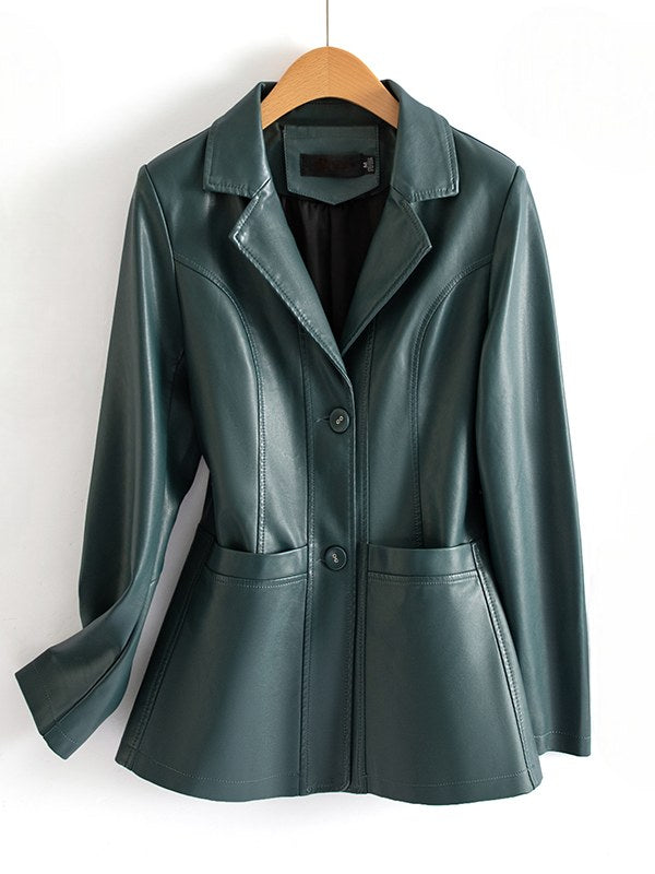 Women's Fitted Leather Jacket