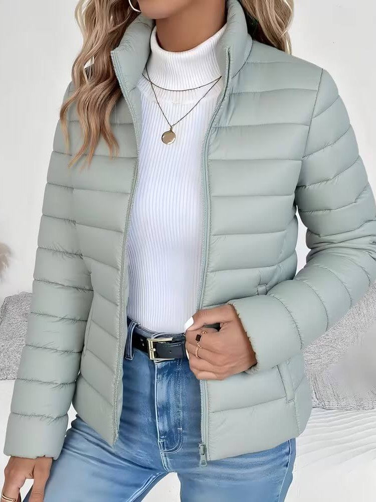 Women's Stand Collar Puffer Jacket