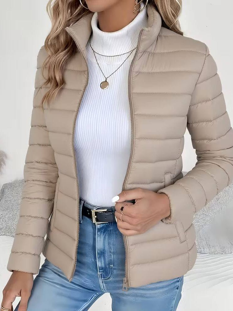 Women's Stand Collar Puffer Jacket