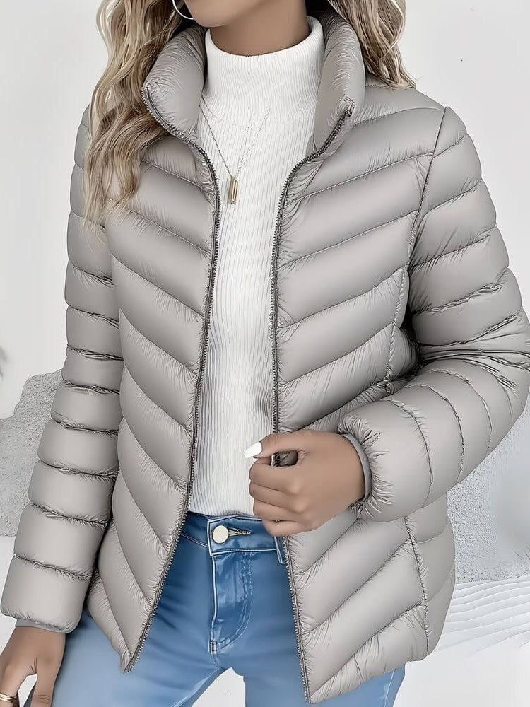 Women's Stand Collar Puffer Jacket