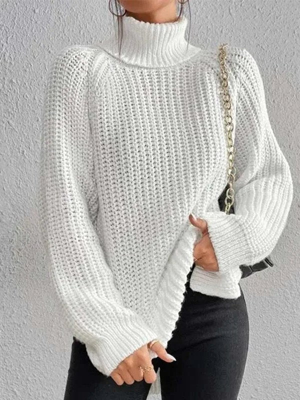 Women's Knit Turtleneck Sweater | Lily