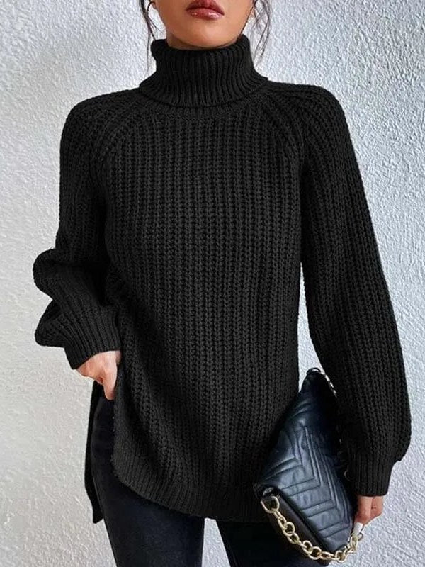 Women's Knit Turtleneck Sweater | Lily