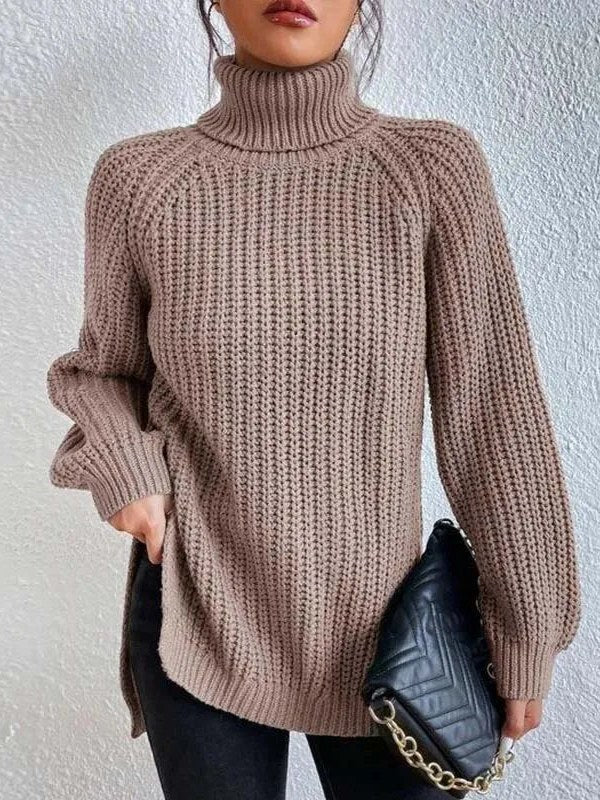 Women's Knit Turtleneck Sweater | Lily