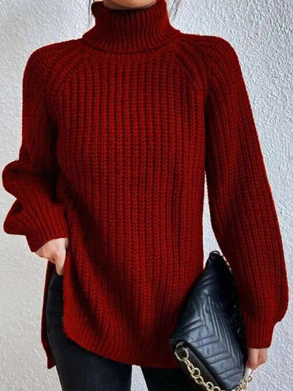 Women's Knit Turtleneck Sweater | Lily