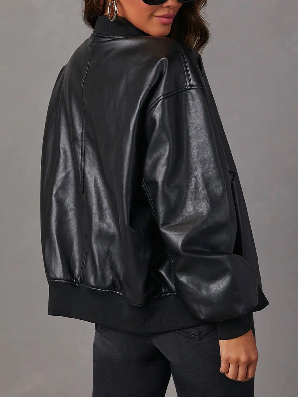 Women's Leather Bomber Jacket | Liv