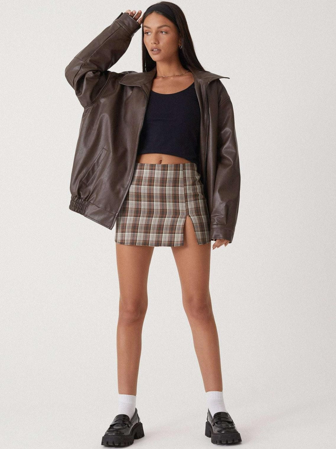 Women's Relaxed Fit Leather Jacket