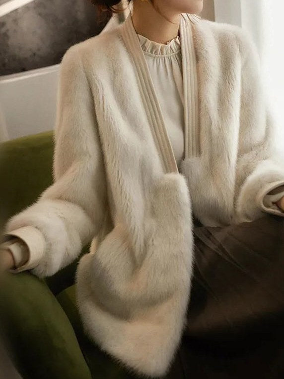 Women's Plus Size Mink Coat