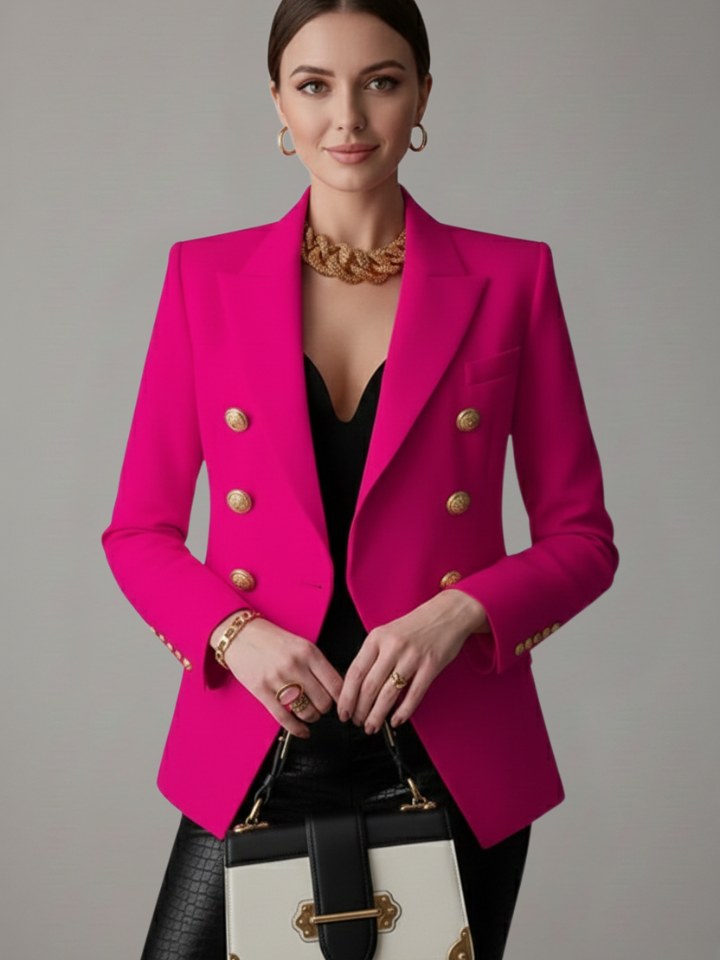 Women's Double Breasted Blazer | Rebecca