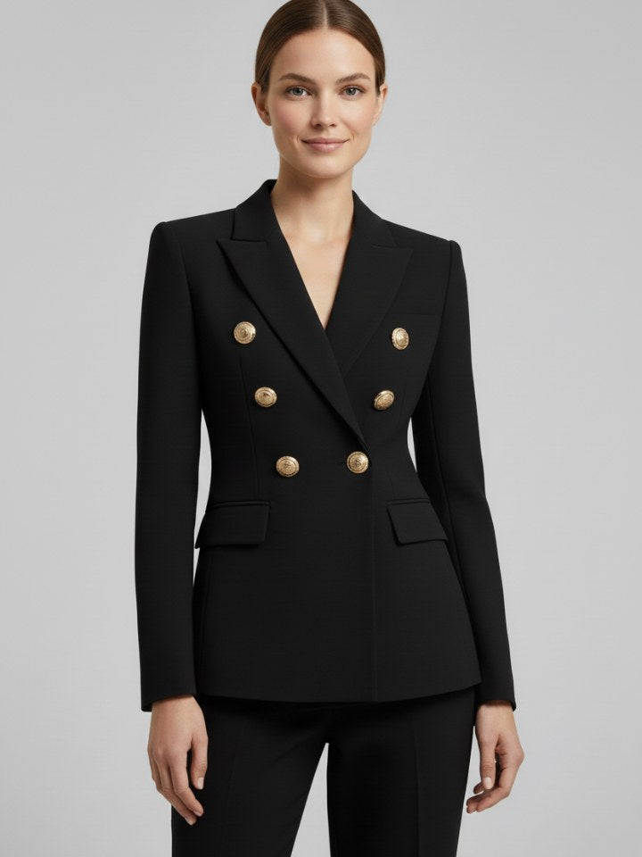 Women's Double Breasted Blazer | Rebecca