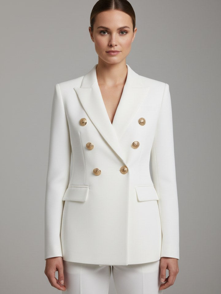 Women's Double Breasted Blazer | Rebecca