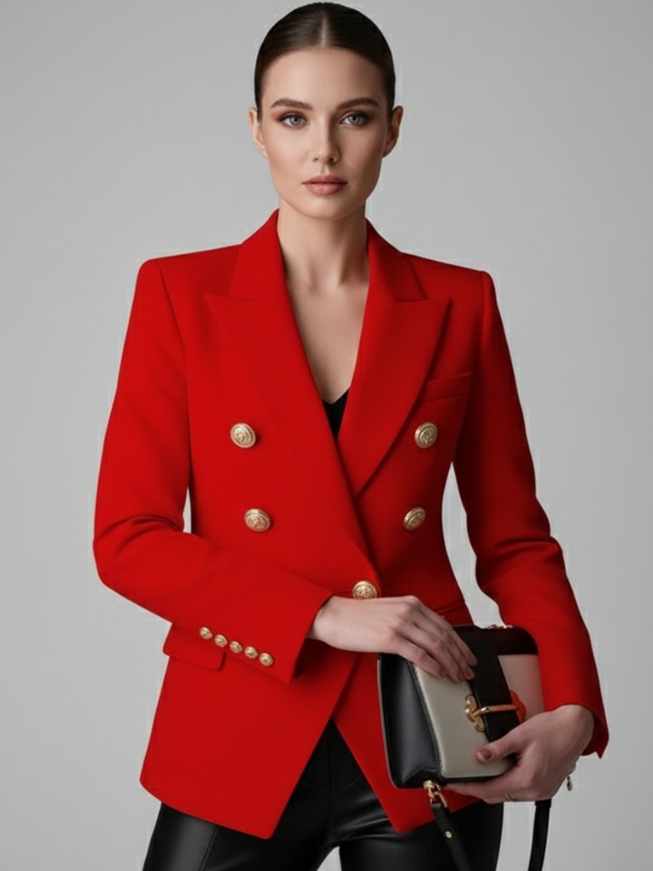 Women's Double Breasted Blazer | Rebecca