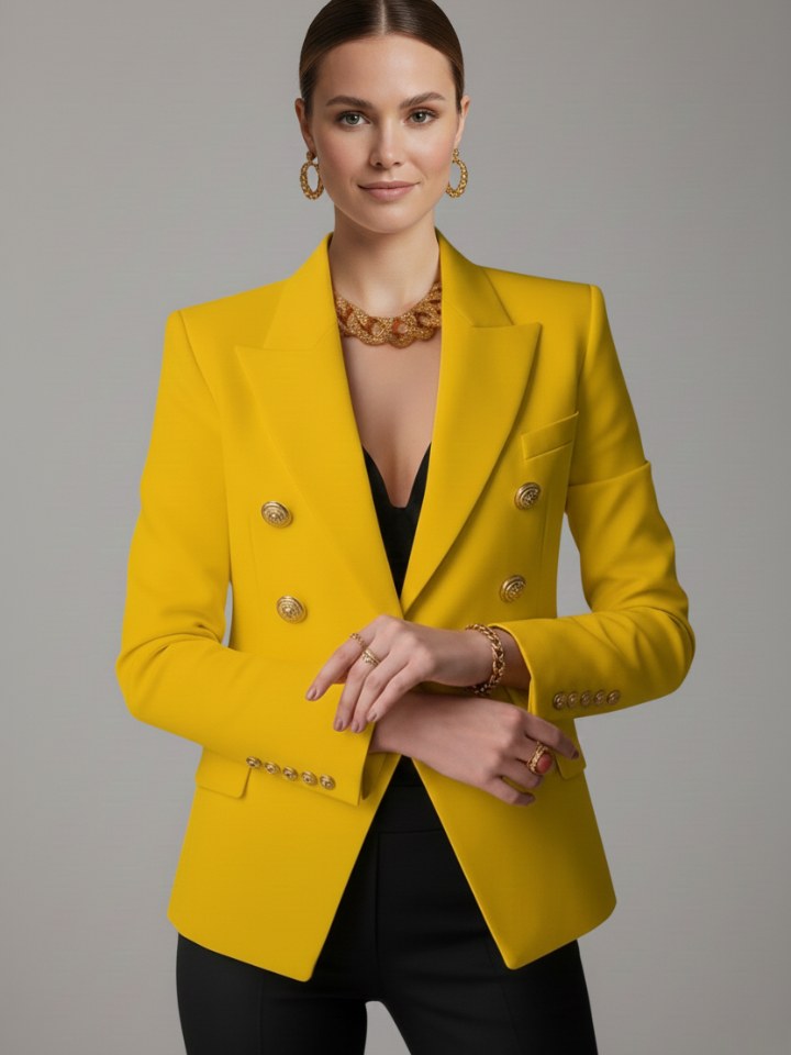Women's Double Breasted Blazer | Rebecca