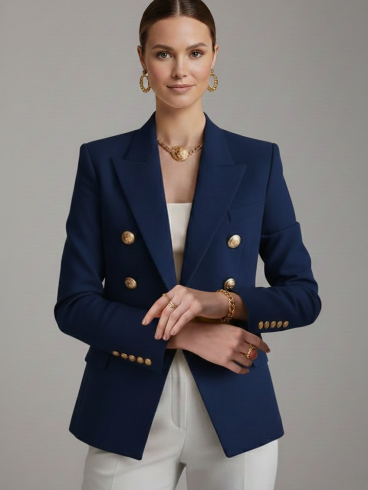 Women's Double Breasted Blazer | Rebecca