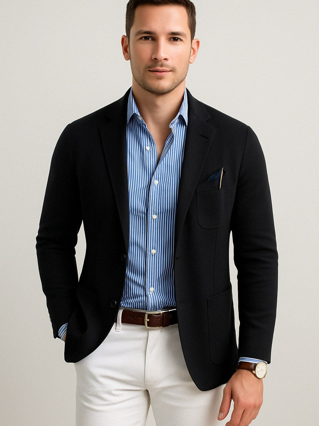 Men's Blazer with Flap Pockets