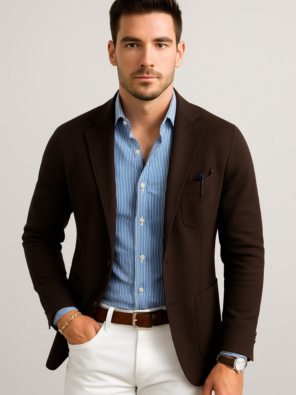 Men's Blazer with Flap Pockets