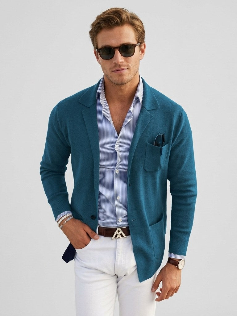Men's Blazer with Flap Pockets