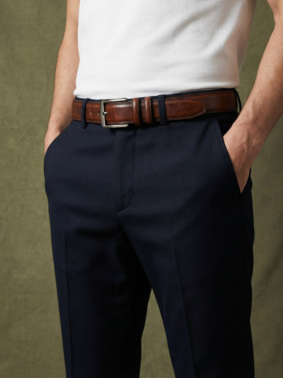 Full Grain Leather Belt for Men | Red Oak