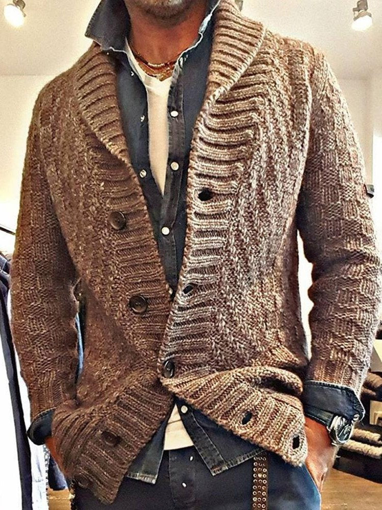 Cable Knit Cardigan for Men | Drune