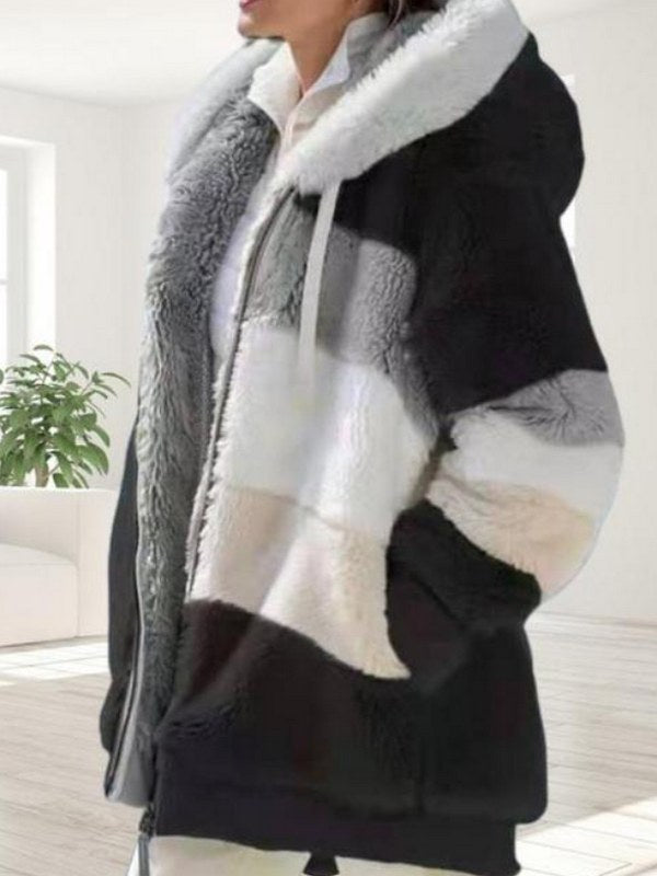 Women's Hooded Faux Fur Jacket | Laura