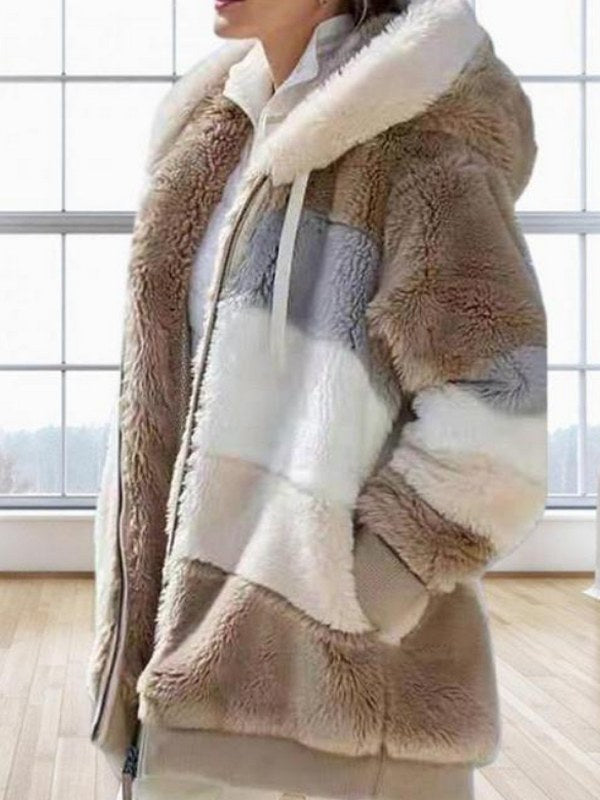 Women's Hooded Faux Fur Jacket | Laura